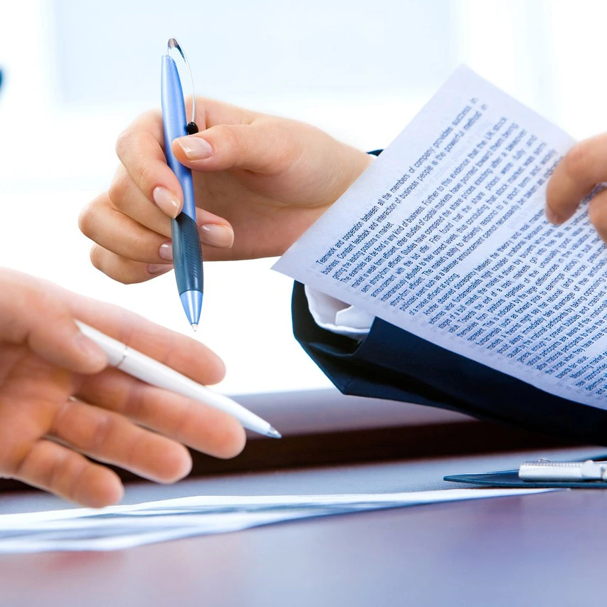 Signing a contract
